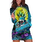 We Are Sharks Halloween Hoodie Dress Pumpkin Scary Spooky Season - Aussie Hoodie