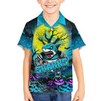We Are Sharks Halloween Kid Hawaiian Shirt Pumpkin Scary Spooky Season - Aussie Hoodie