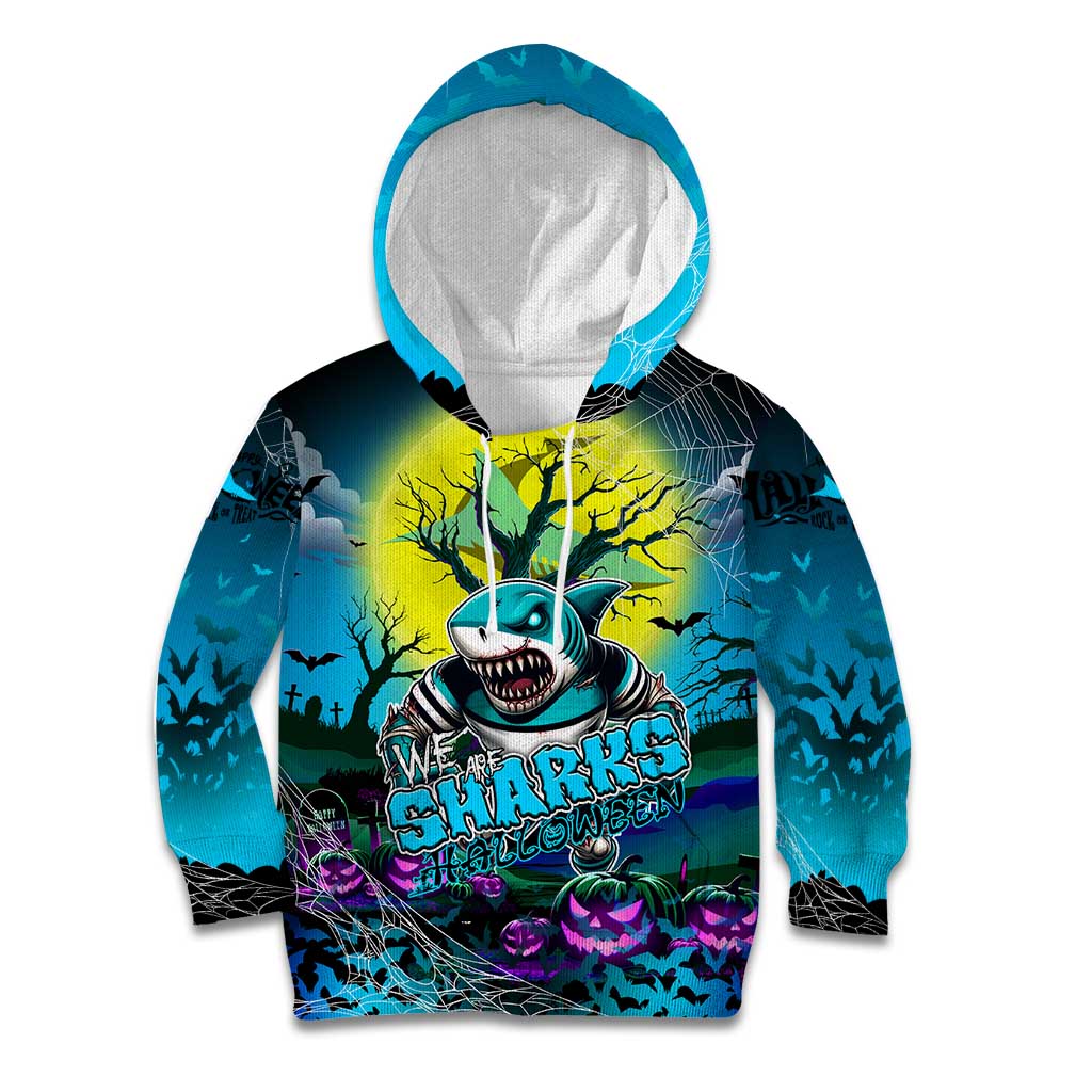 We Are Sharks Halloween Kid Hoodie Pumpkin Scary Spooky Season - Aussie Hoodie