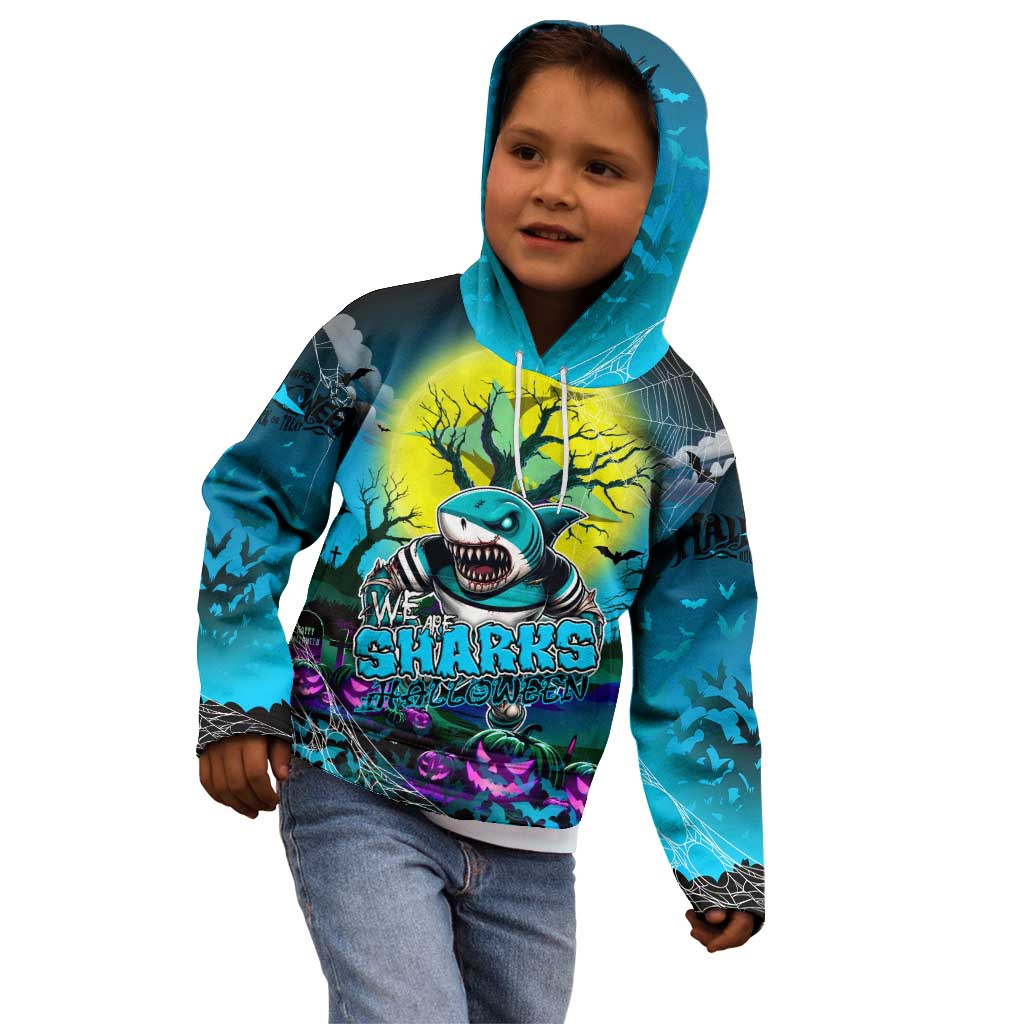 We Are Sharks Halloween Kid Hoodie Pumpkin Scary Spooky Season - Aussie Hoodie