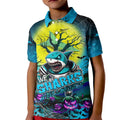 We Are Sharks Halloween Kid Polo Shirt Pumpkin Scary Spooky Season - Aussie Hoodie