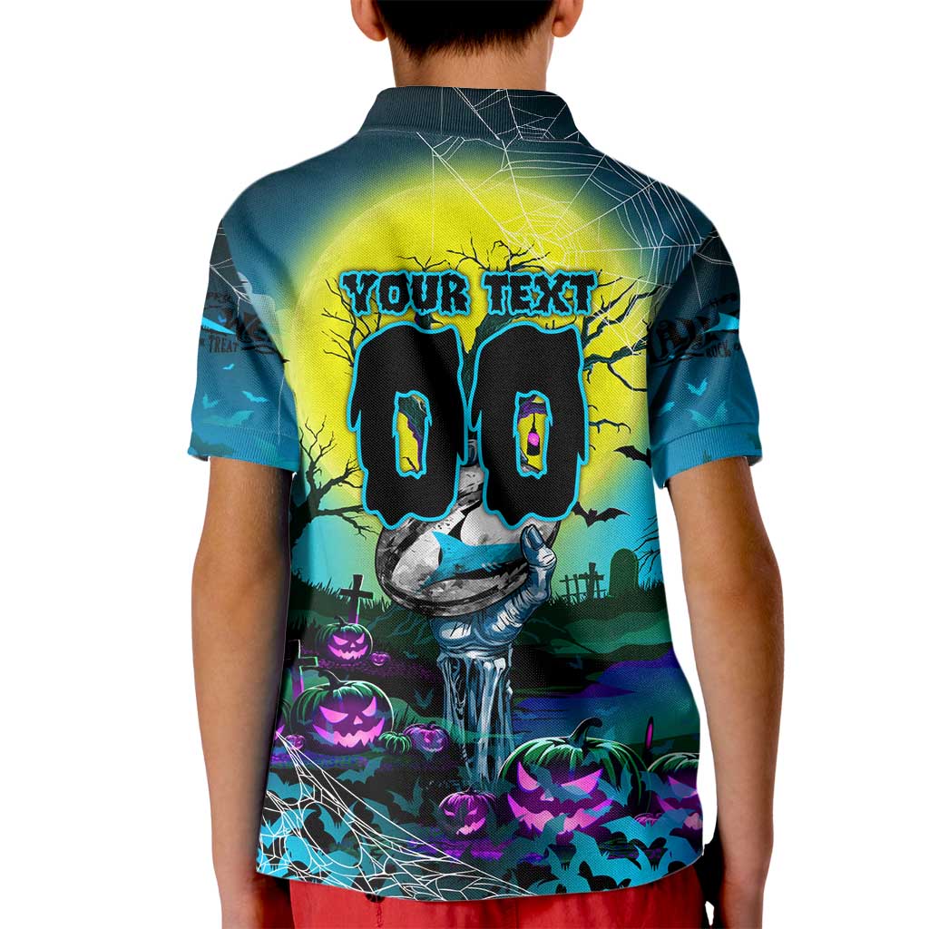 We Are Sharks Halloween Kid Polo Shirt Pumpkin Scary Spooky Season - Aussie Hoodie
