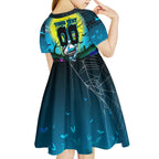 We Are Sharks Halloween Kid Short Sleeve Dress Pumpkin Scary Spooky Season - Aussie Hoodie