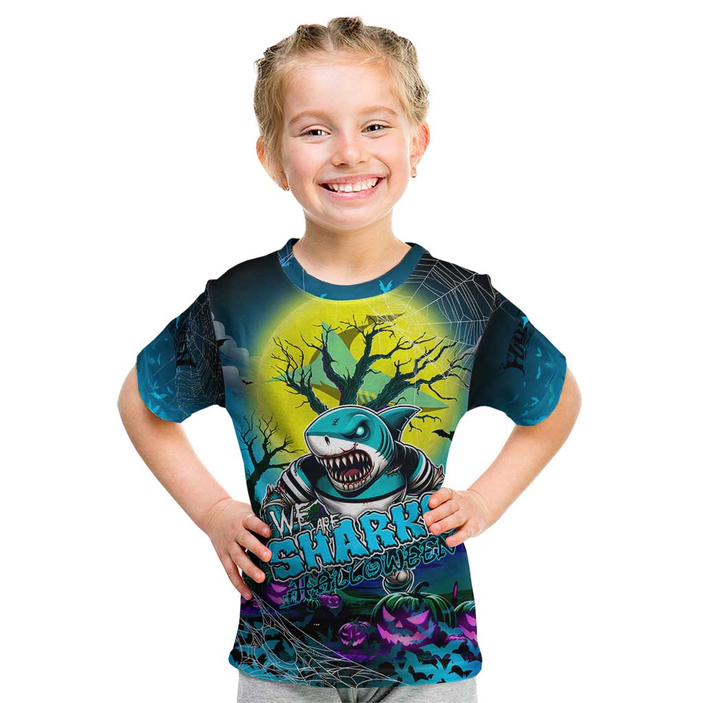 We Are Sharks Halloween Kid T Shirt Pumpkin Scary Spooky Season - Aussie Hoodie