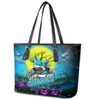 We Are Sharks Halloween Leather Tote Bag Pumpkin Scary Spooky Season - Aussie Hoodie