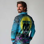 We Are Sharks Halloween Long Sleeve Polo Shirt Pumpkin Scary Spooky Season - Aussie Hoodie