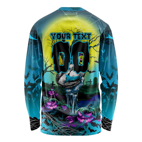 We Are Sharks Halloween Long Sleeve Shirt Pumpkin Scary Spooky Season - Aussie Hoodie