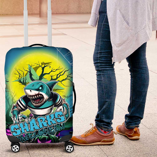We Are Sharks Halloween Luggage Cover Pumpkin Scary Spooky Season - Aussie Hoodie