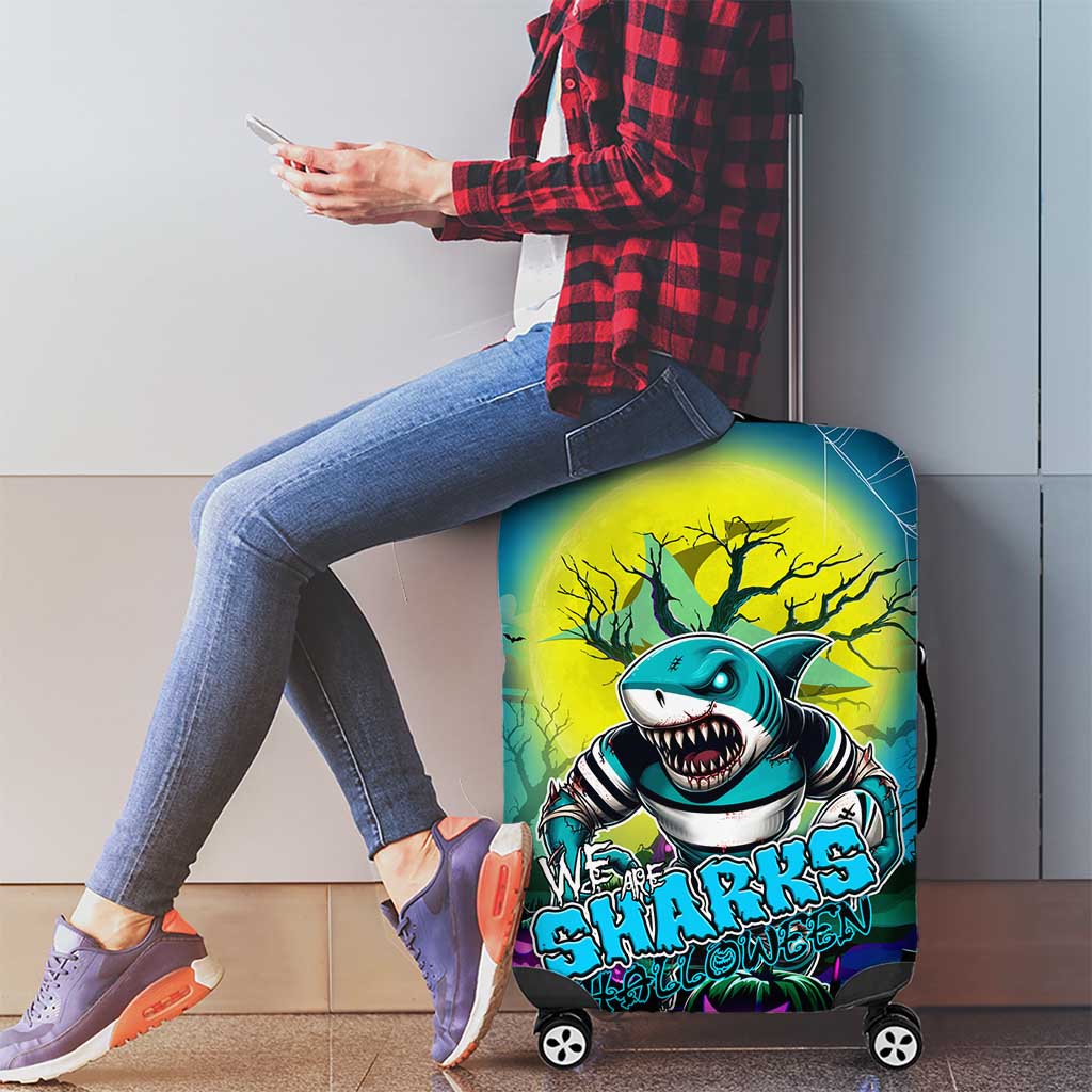 We Are Sharks Halloween Luggage Cover Pumpkin Scary Spooky Season - Aussie Hoodie