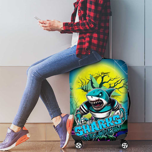 We Are Sharks Halloween Luggage Cover Pumpkin Scary Spooky Season - Aussie Hoodie