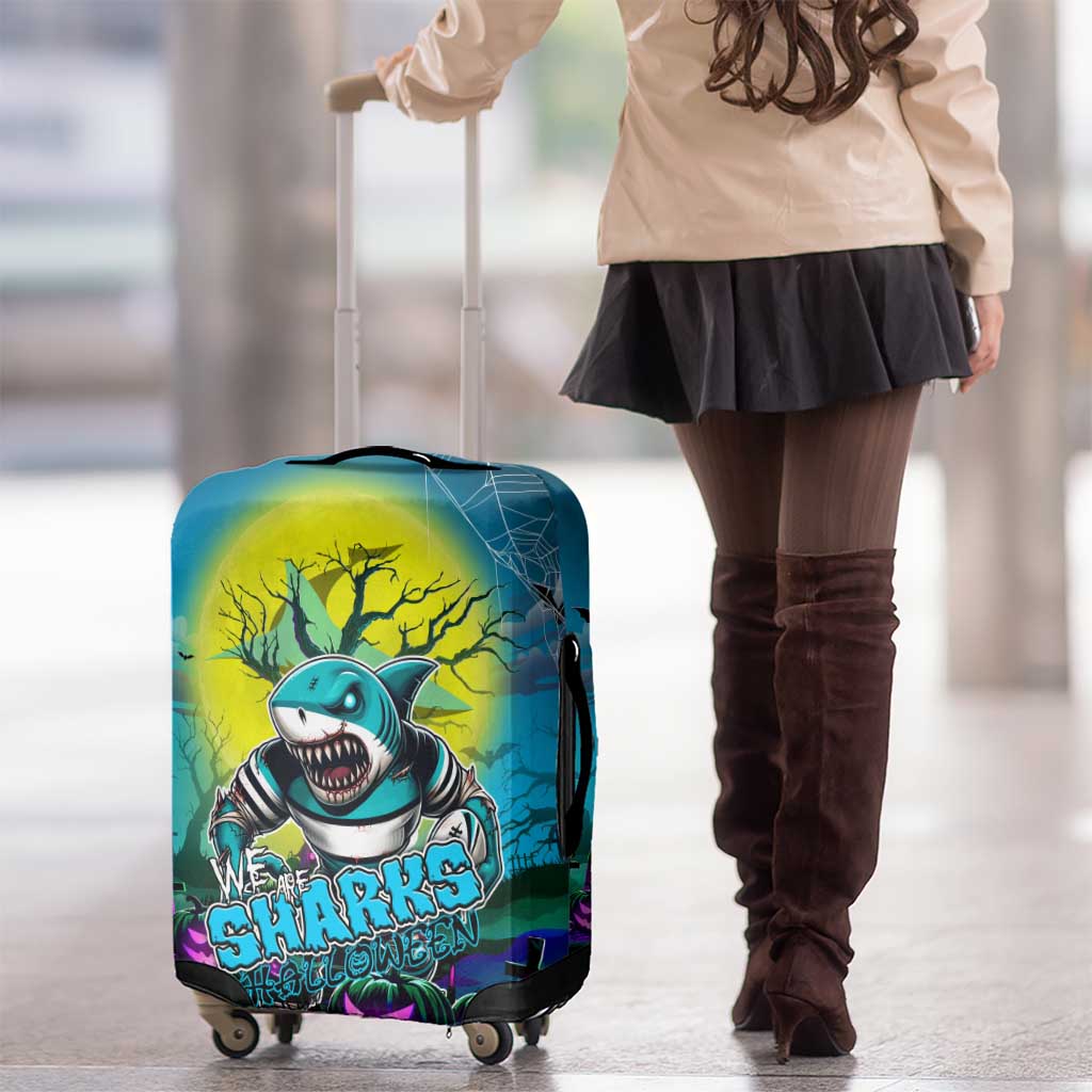 We Are Sharks Halloween Luggage Cover Pumpkin Scary Spooky Season - Aussie Hoodie