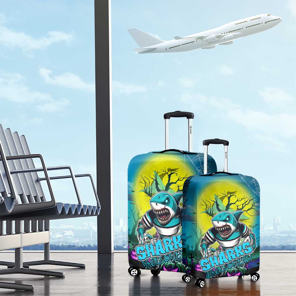 We Are Sharks Halloween Luggage Cover Pumpkin Scary Spooky Season - Aussie Hoodie