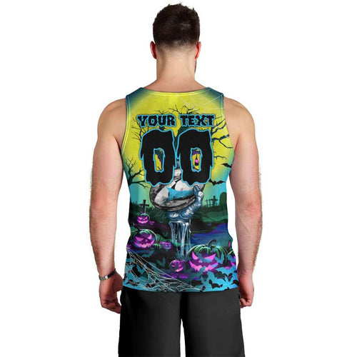 We Are Sharks Halloween Men Tank Top Pumpkin Scary Spooky Season - Aussie Hoodie