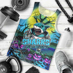 We Are Sharks Halloween Men Tank Top Pumpkin Scary Spooky Season - Aussie Hoodie