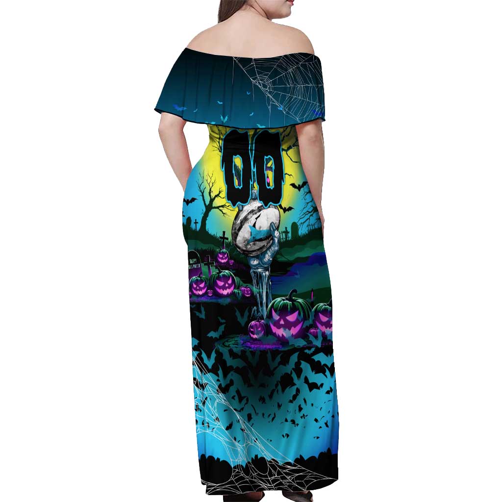 We Are Sharks Halloween Off Shoulder Maxi Dress Pumpkin Scary Spooky Season - Aussie Hoodie