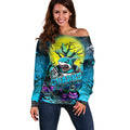 We Are Sharks Halloween Off Shoulder Sweater Pumpkin Scary Spooky Season - Aussie Hoodie