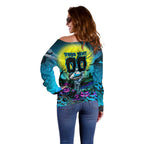 We Are Sharks Halloween Off Shoulder Sweater Pumpkin Scary Spooky Season - Aussie Hoodie