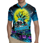 We Are Sharks Halloween Rugby Jersey Pumpkin Scary Spooky Season - Aussie Hoodie