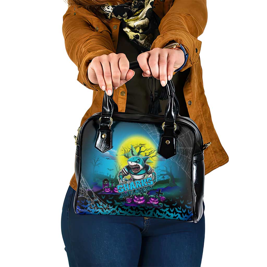 We Are Sharks Halloween Shoulder Handbag Pumpkin Scary Spooky Season - Aussie Hoodie