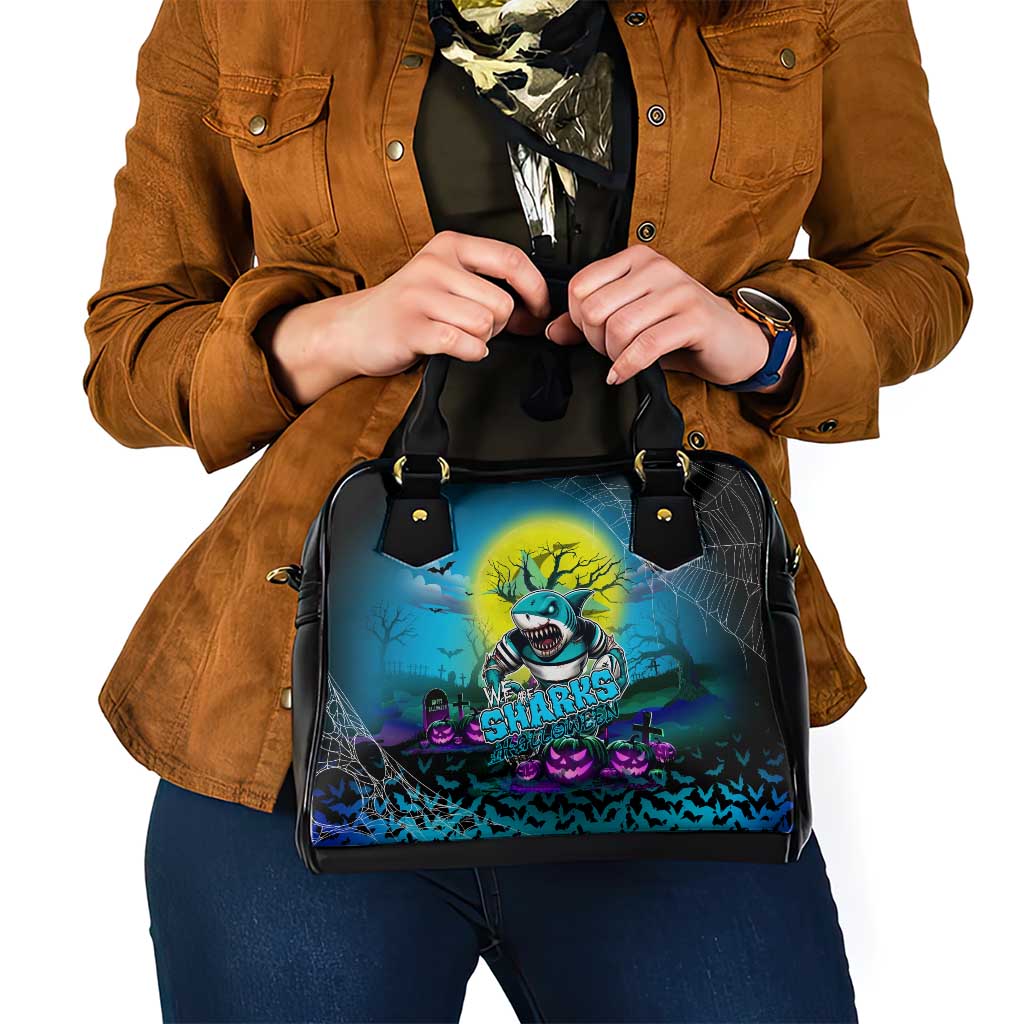 We Are Sharks Halloween Shoulder Handbag Pumpkin Scary Spooky Season - Aussie Hoodie