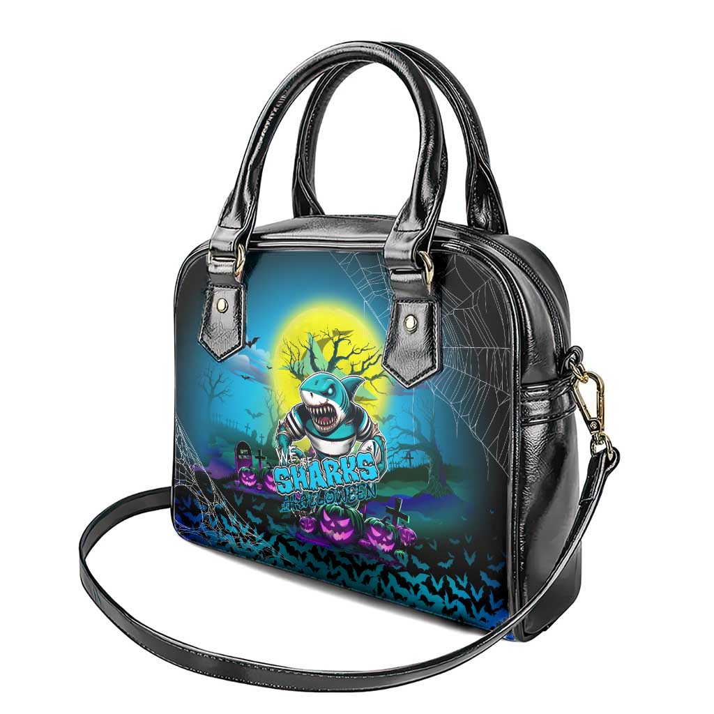 We Are Sharks Halloween Shoulder Handbag Pumpkin Scary Spooky Season - Aussie Hoodie