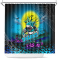 We Are Sharks Halloween Shower Curtain Pumpkin Scary Spooky Season - Aussie Hoodie