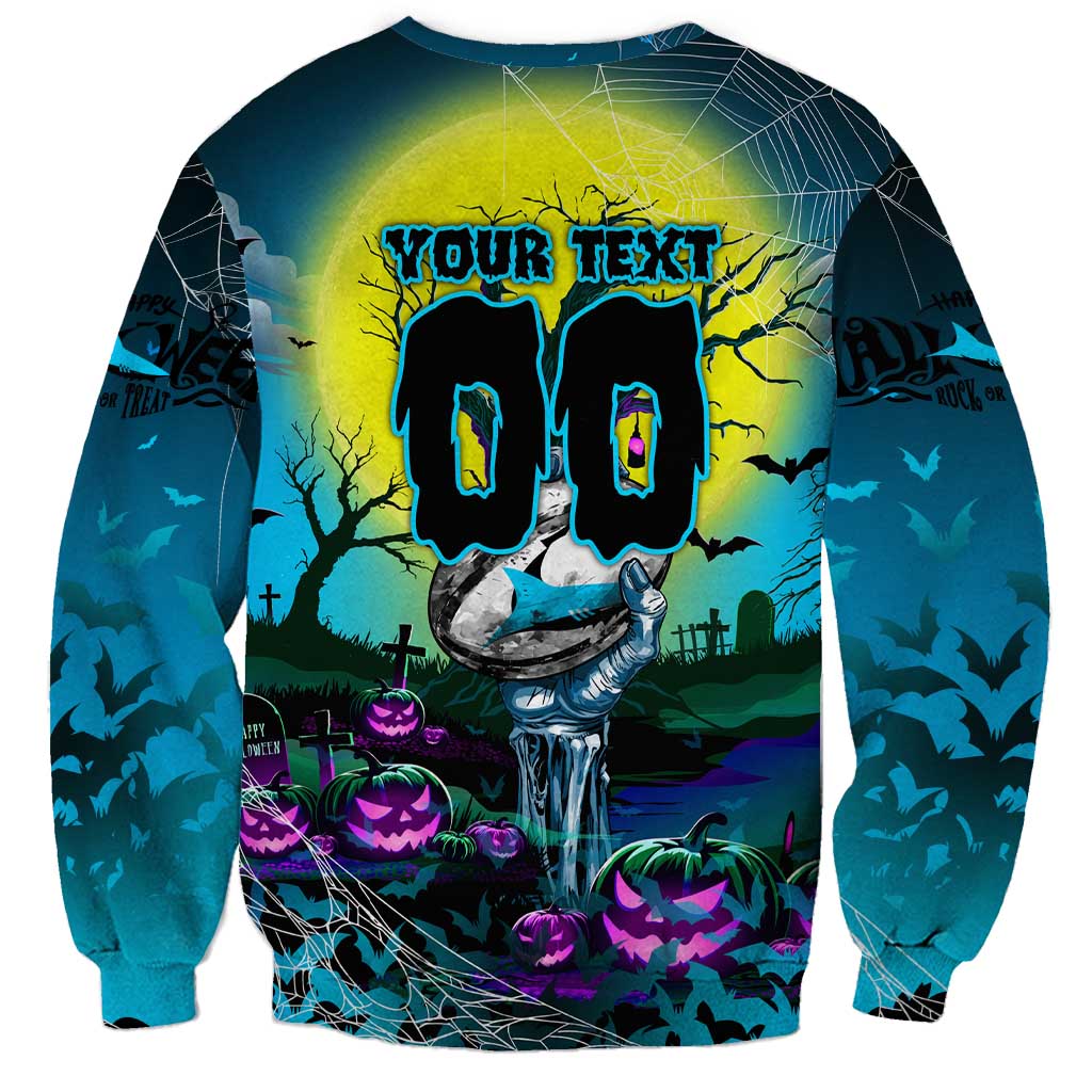 We Are Sharks Halloween Sweatshirt Pumpkin Scary Spooky Season - Aussie Hoodie