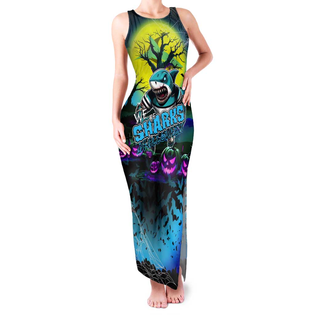 We Are Sharks Halloween Tank Maxi Dress Pumpkin Scary Spooky Season - Aussie Hoodie