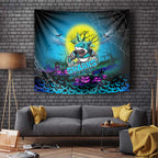 We Are Sharks Halloween Tapestry Pumpkin Scary Spooky Season - Aussie Hoodie