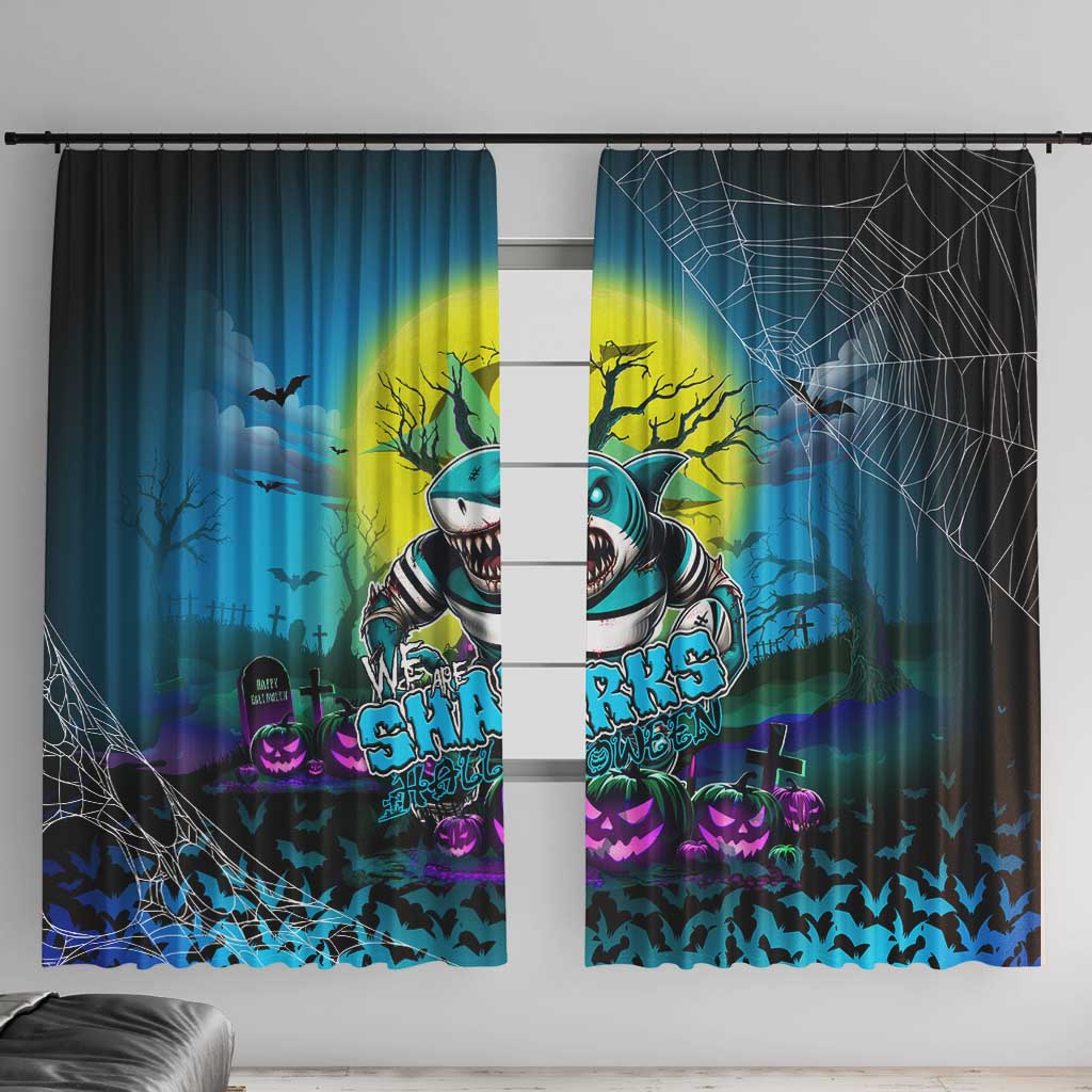 We Are Sharks Halloween Window Curtain Pumpkin Scary Spooky Season - Aussie Hoodie