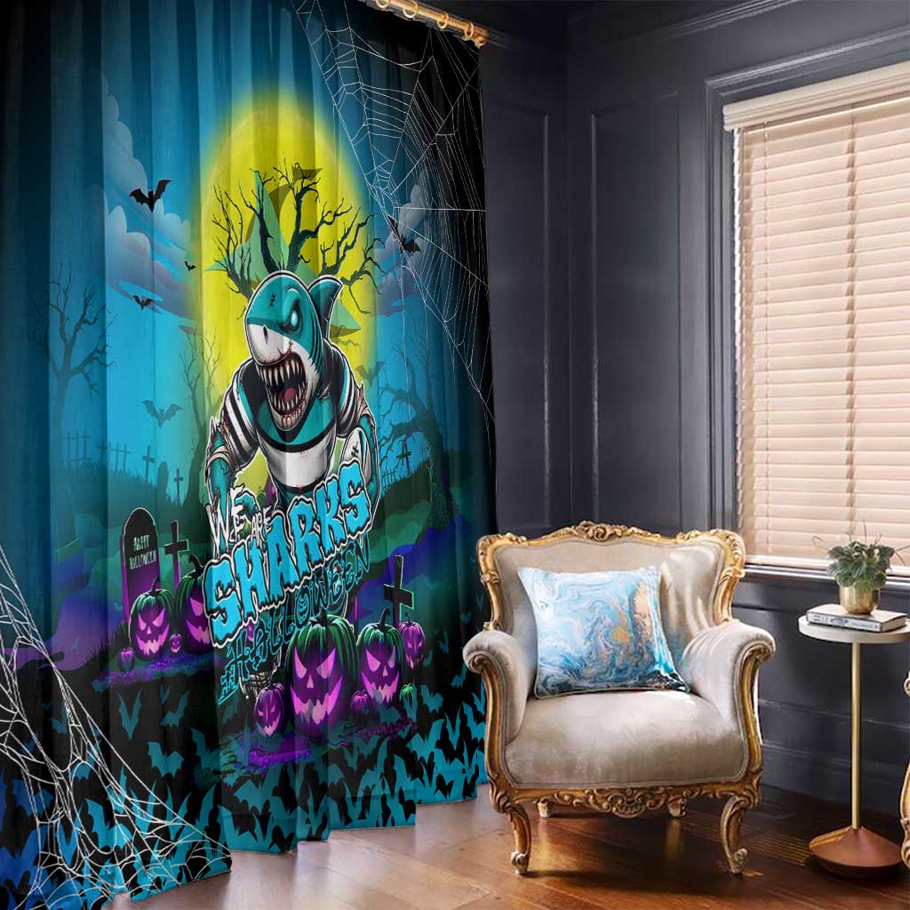 We Are Sharks Halloween Window Curtain Pumpkin Scary Spooky Season - Aussie Hoodie