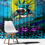 We Are Sharks Halloween Window Curtain Pumpkin Scary Spooky Season - Aussie Hoodie