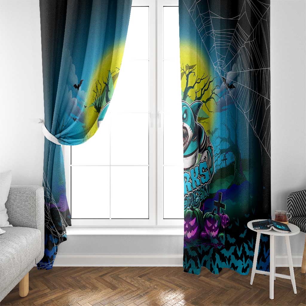 We Are Sharks Halloween Window Curtain Pumpkin Scary Spooky Season - Aussie Hoodie