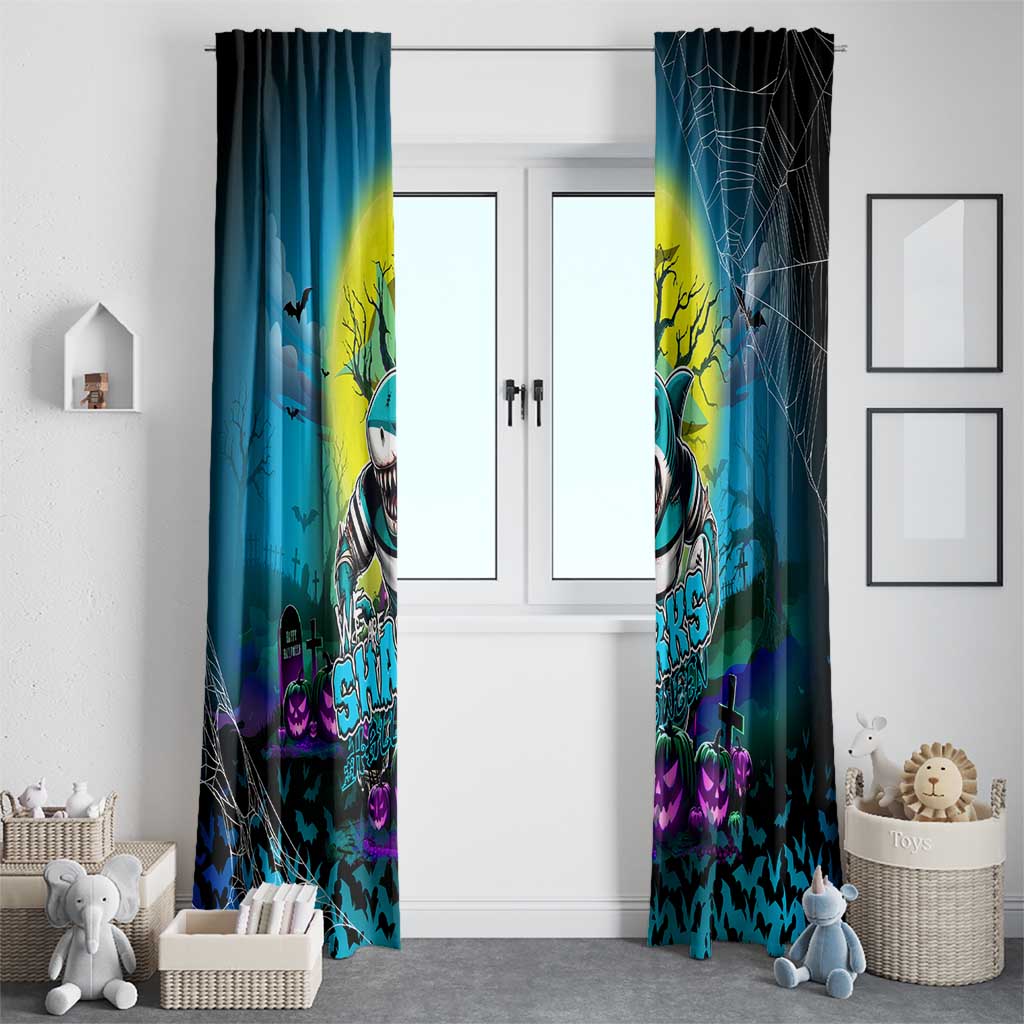 We Are Sharks Halloween Window Curtain Pumpkin Scary Spooky Season - Aussie Hoodie
