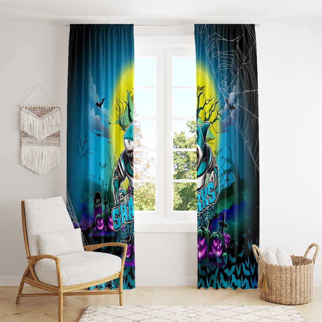We Are Sharks Halloween Window Curtain Pumpkin Scary Spooky Season - Aussie Hoodie