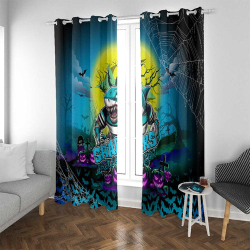 We Are Sharks Halloween Window Curtain Pumpkin Scary Spooky Season - Aussie Hoodie