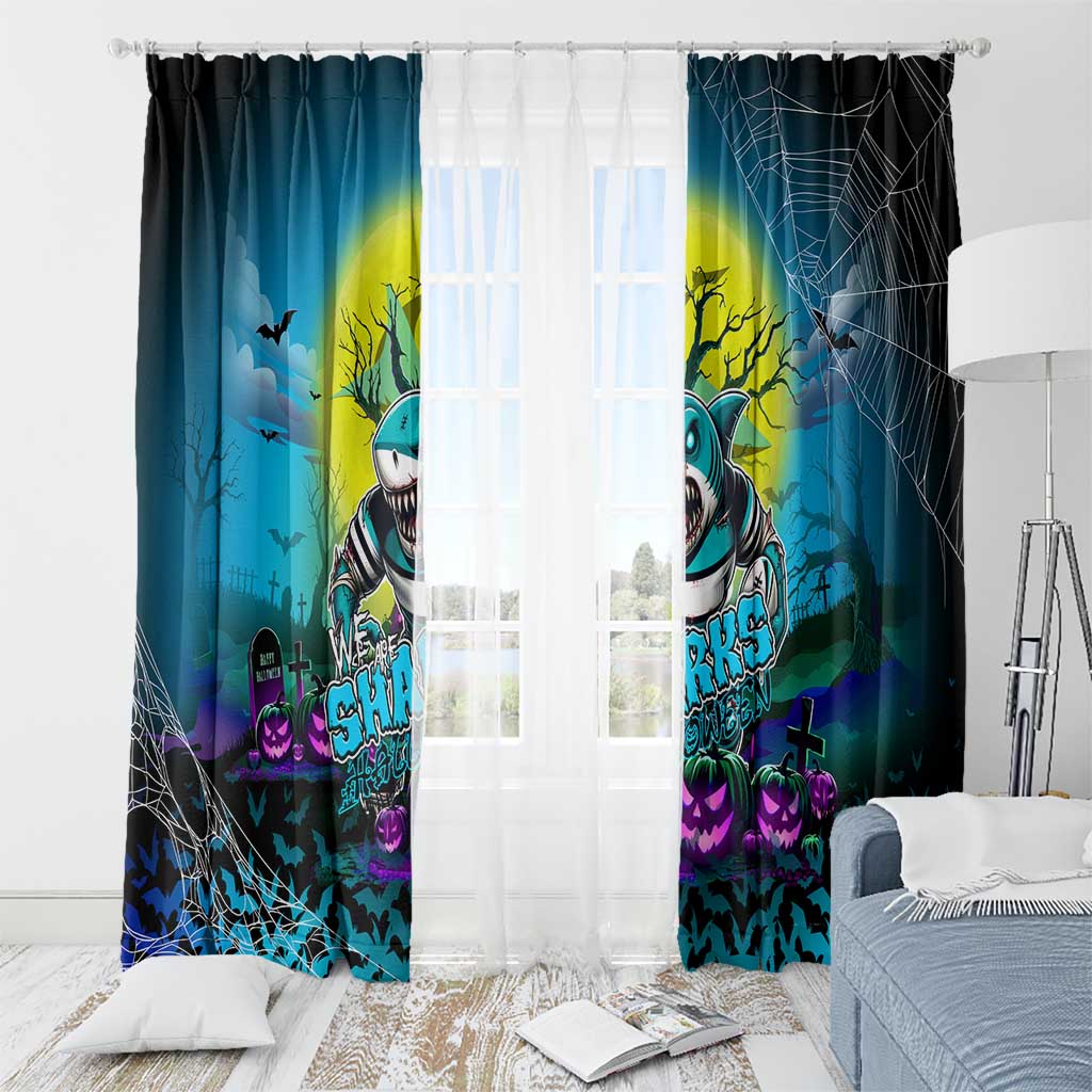 We Are Sharks Halloween Window Curtain Pumpkin Scary Spooky Season - Aussie Hoodie