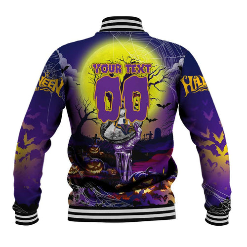 We Are Storm Halloween Baseball Jacket Pumpkin Scary Spooky Season - Aussie Hoodie