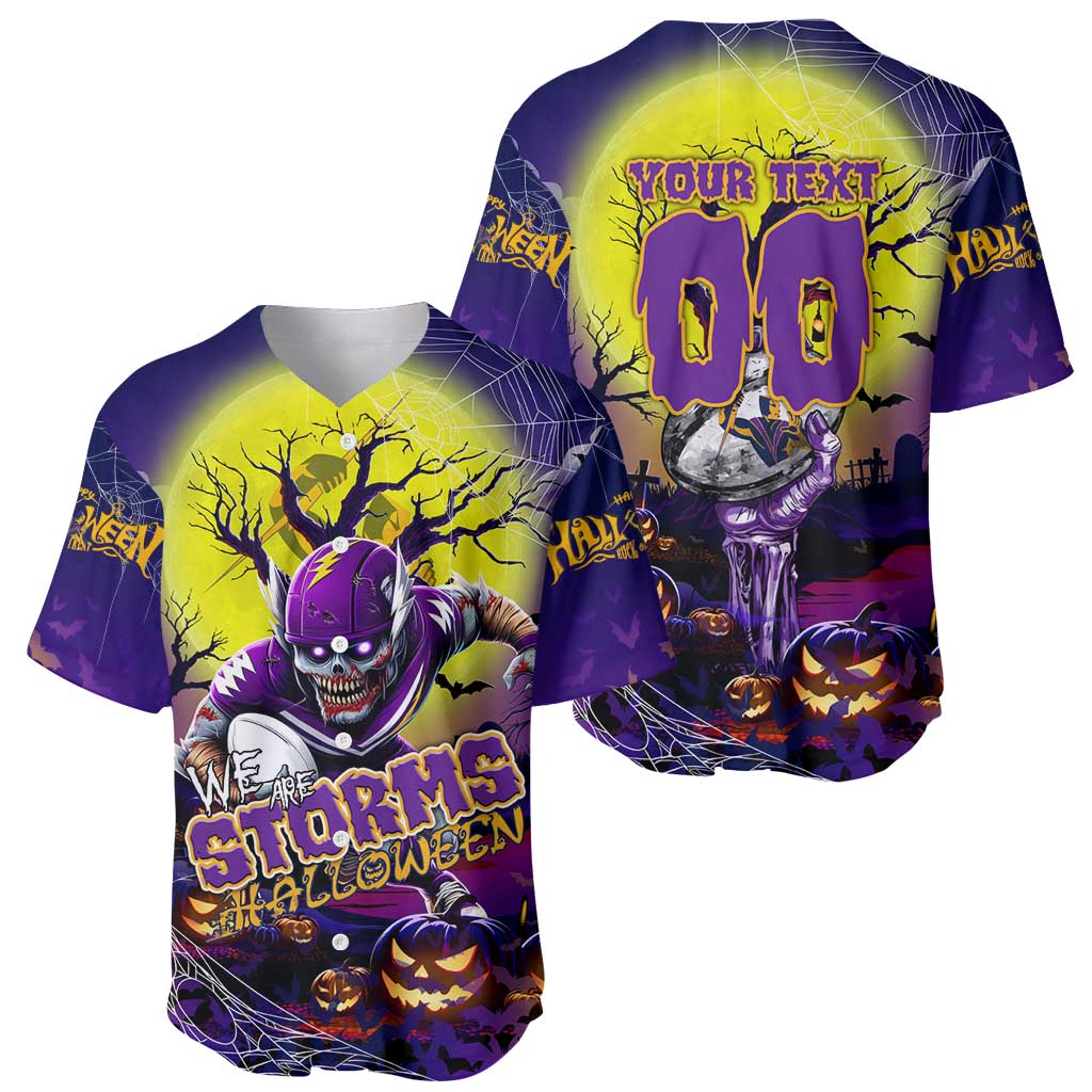 We Are Storm Halloween Baseball Jersey Pumpkin Scary Spooky Season - Aussie Hoodie