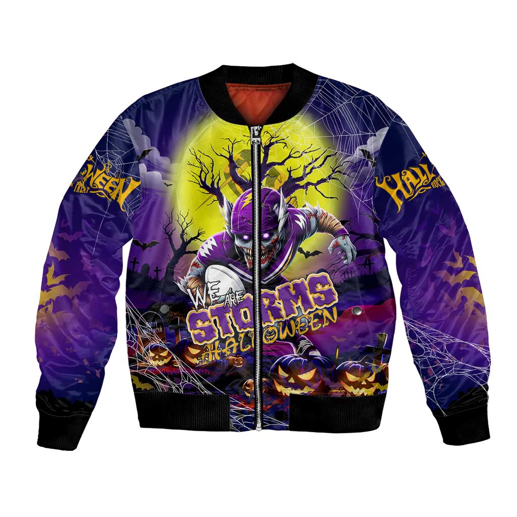 We Are Storm Halloween Bomber Jacket Pumpkin Scary Spooky Season - Aussie Hoodie