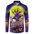 We Are Storm Halloween Button Sweatshirt Pumpkin Scary Spooky Season - Aussie Hoodie