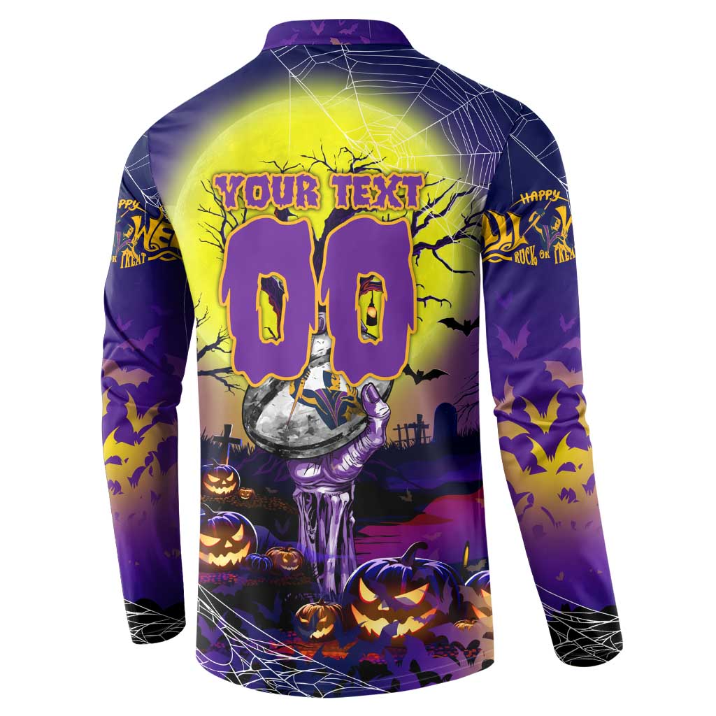 We Are Storm Halloween Button Sweatshirt Pumpkin Scary Spooky Season - Aussie Hoodie