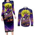We Are Storm Halloween Couples Matching Long Sleeve Bodycon Dress and Long Sleeve Button Shirt Pumpkin Scary Spooky Season - Aussie Hoodie