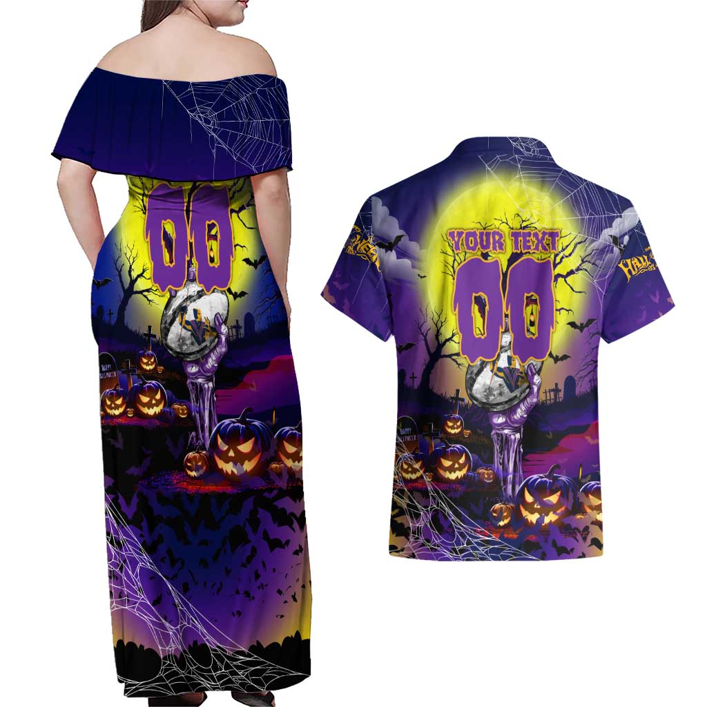We Are Storm Halloween Couples Matching Off Shoulder Maxi Dress and Hawaiian Shirt Pumpkin Scary Spooky Season - Aussie Hoodie