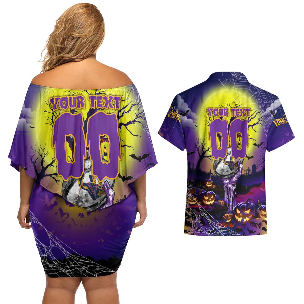 We Are Storm Halloween Couples Matching Off Shoulder Short Dress and Hawaiian Shirt Pumpkin Scary Spooky Season - Aussie Hoodie