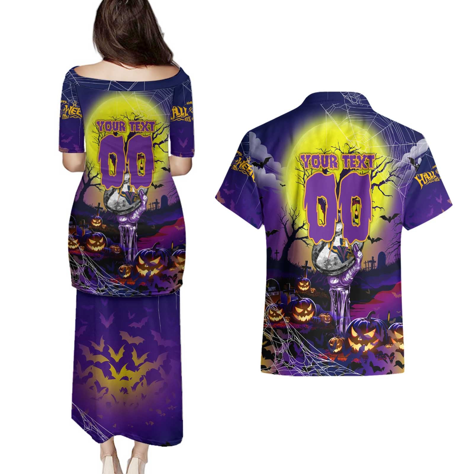 We Are Storm Halloween Couples Matching Puletasi and Hawaiian Shirt Pumpkin Scary Spooky Season - Aussie Hoodie