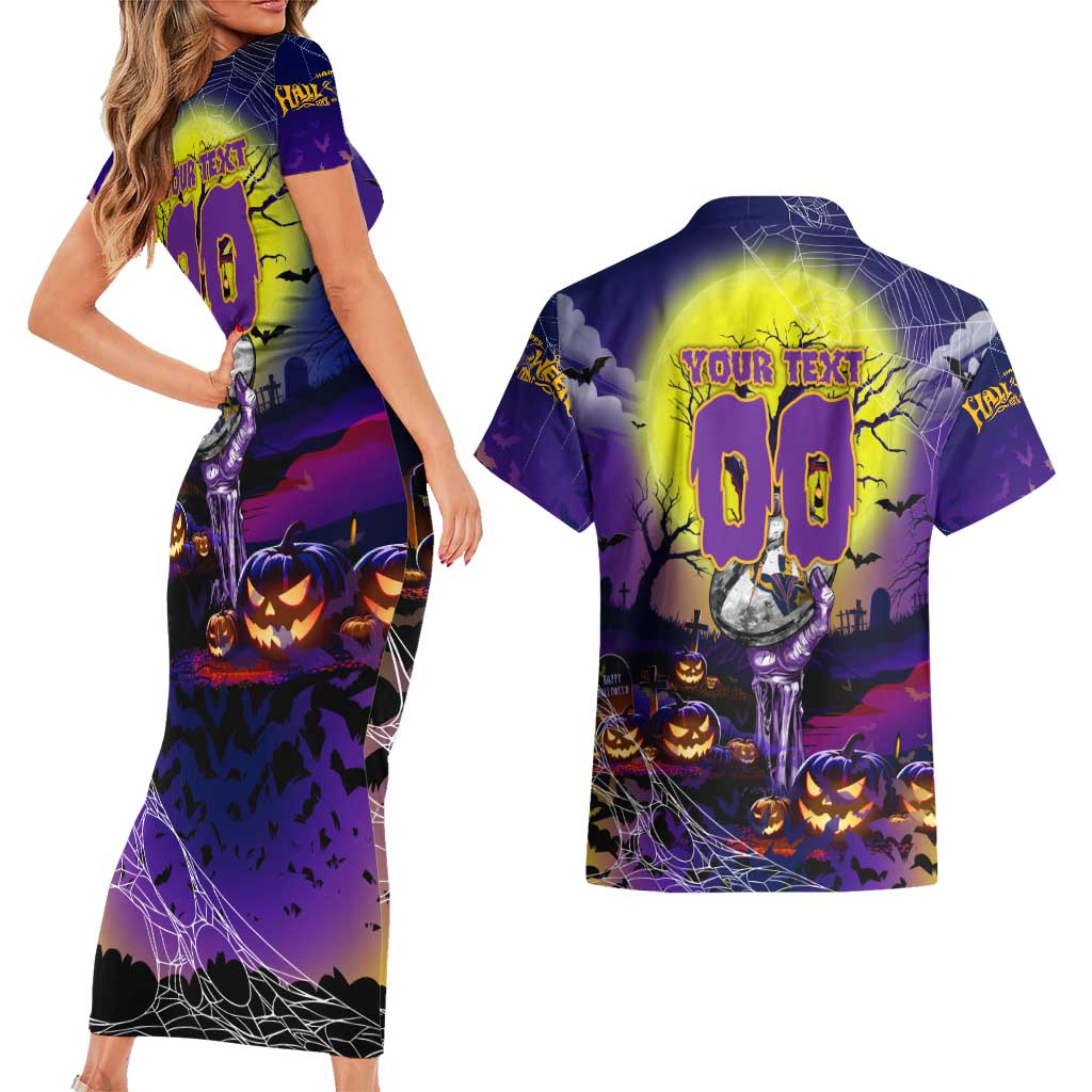 We Are Storm Halloween Couples Matching Short Sleeve Bodycon Dress and Hawaiian Shirt Pumpkin Scary Spooky Season - Aussie Hoodie