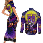 We Are Storm Halloween Couples Matching Short Sleeve Bodycon Dress and Long Sleeve Button Shirt Pumpkin Scary Spooky Season - Aussie Hoodie