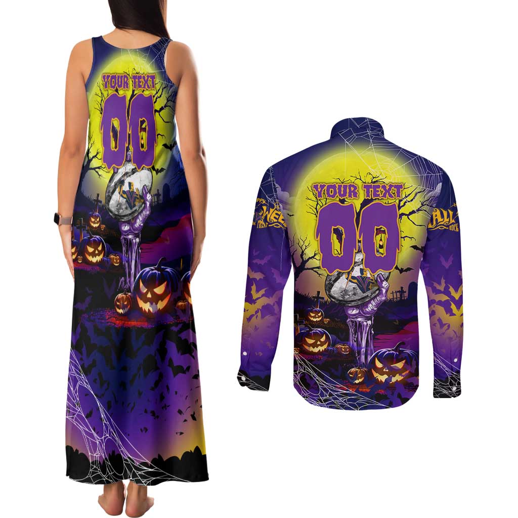 We Are Storm Halloween Couples Matching Tank Maxi Dress and Long Sleeve Button Shirt Pumpkin Scary Spooky Season - Aussie Hoodie