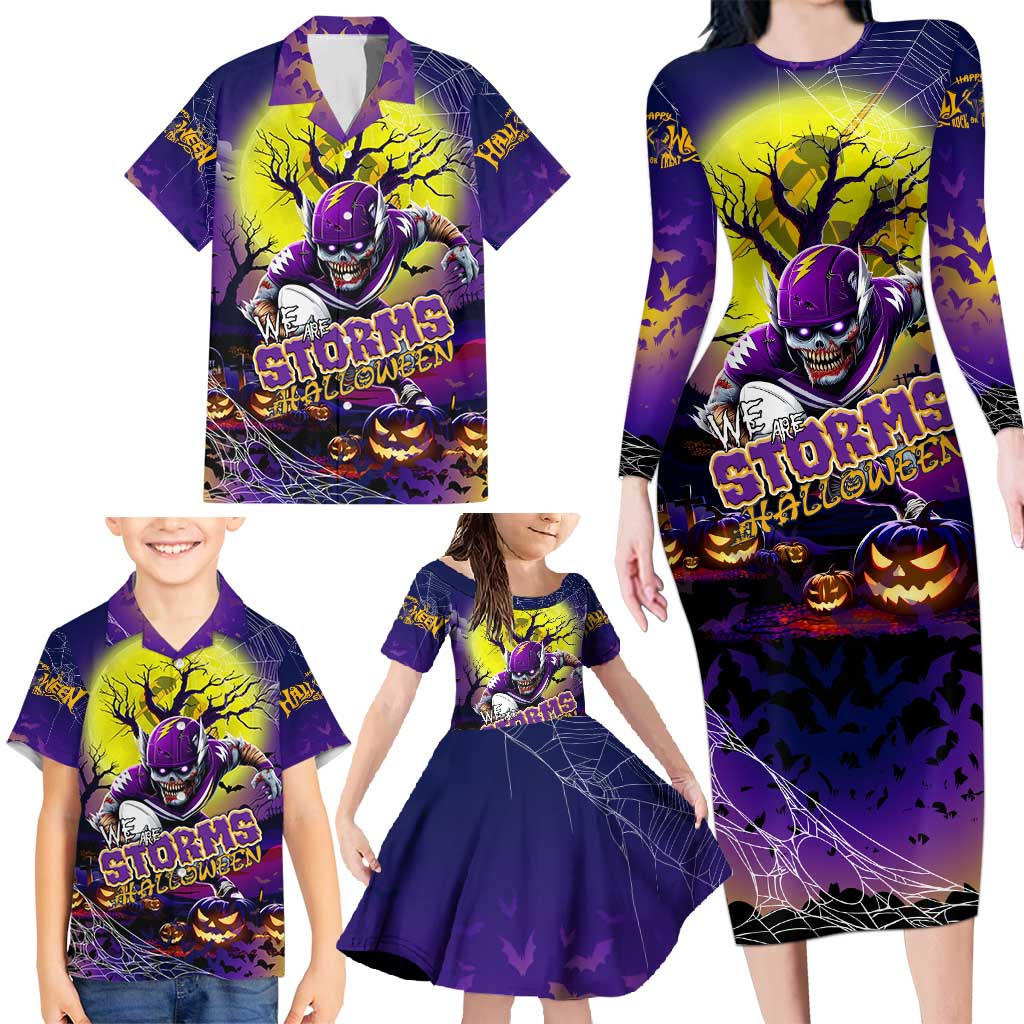 We Are Storm Halloween Family Matching Long Sleeve Bodycon Dress and Hawaiian Shirt Pumpkin Scary Spooky Season - Aussie Hoodie